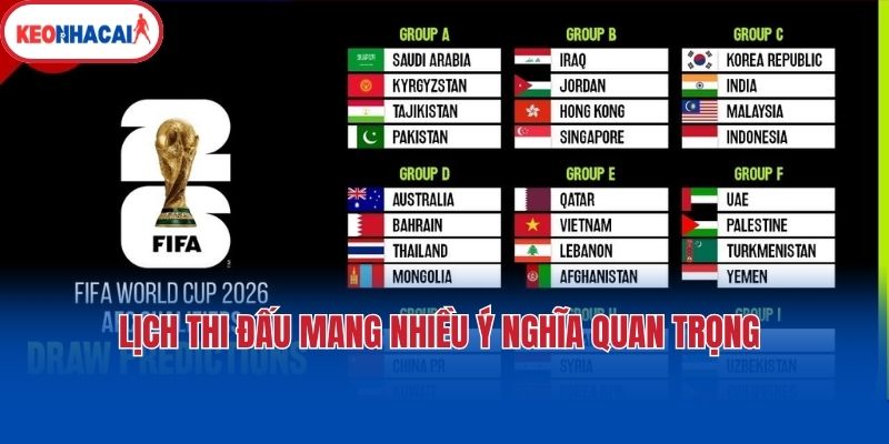 Lịch thi đấu mang nhiều ý nghĩa quan trọng 